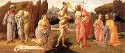 BARTOLOMEO DI GIOVANNI Predella: Baptism of Christ d oil painting